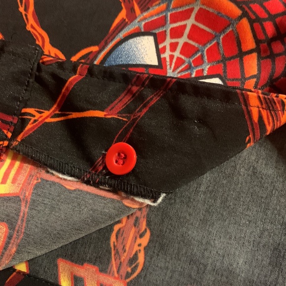 Vintage Marvel Spider-Man 2 Short Sleeve Button Up As-Is Retro Kids - Picture 8 of 10